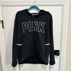 Victoria’s Secret PINK Zip Up Hoodie Black - Medium